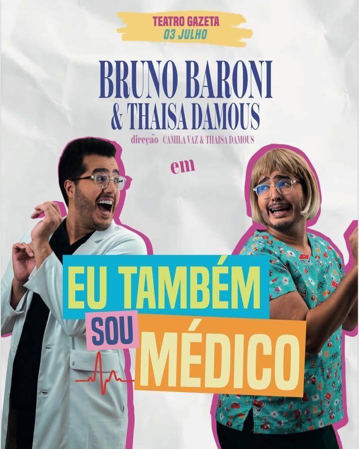 Médico e ator, Bruno Baroni apresenta a peça 'Eu Também Sou Médico' em BH
