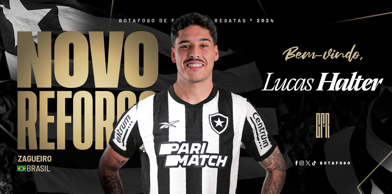 Botafogo anuncia contratação do zagueiro Lucas Halter, terceiro reforço para 2024