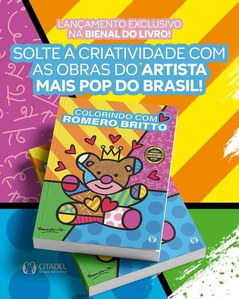 Com 'Bobbie Goods' em alta, Romero Britto lança livro de colorir