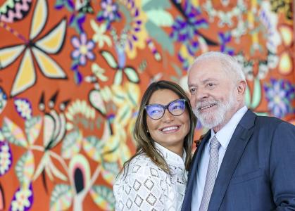 A primeira-dama, Janja, e o presidente Lula