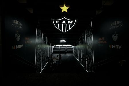 O Atlético personalizou o túnel da Arena MRV