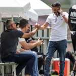 Rodrigo Caetano acompanha treino na Cidade do Galo após reunião com CBF no Rio