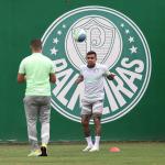 Cinco meses após cirurgia no joelho, Dudu inicia trabalhos em campo no Palmeiras