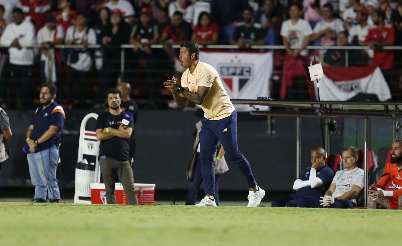 Técnico do São Paulo critica arbitragem e explica escalação diferente contra Santos