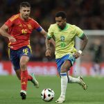 Rodrygo sobre os pênaltis para a Espanha contra o Brasil : 'Ele até compensou'