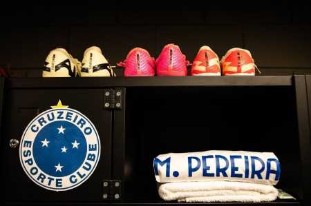 Vestiário do Cruzeiro para jogo diante do Atlético na Arena MRV