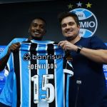 Edenílson é apresentado no Grêmio e fala sobre relação com o Inter, seu ex-clube