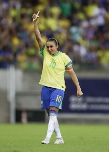 Marta durante disputa da Olimpíada de Paris 2024