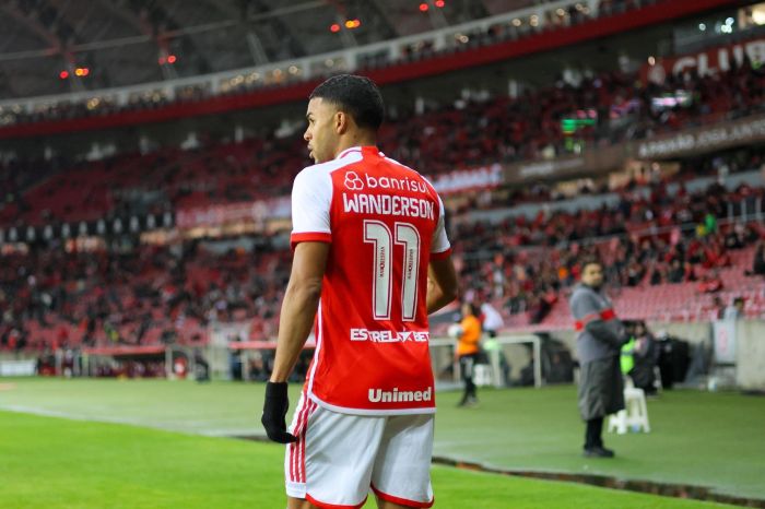 Atacante Wanderson, do Inter, no Beira-Rio