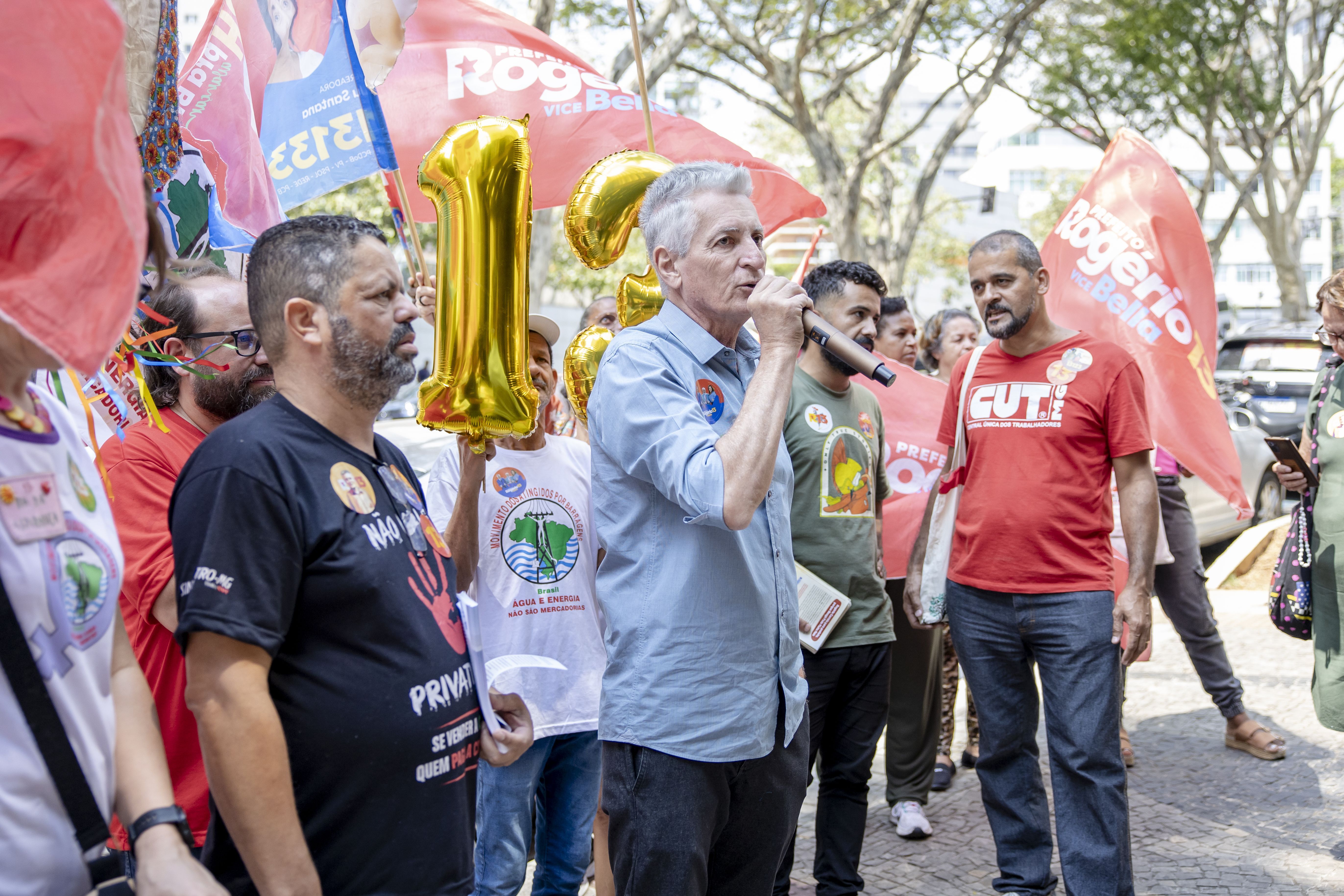 ‘Tramonte é o candidato de Desmonte’, diz Rogerio Correia durante agenda na Cemig