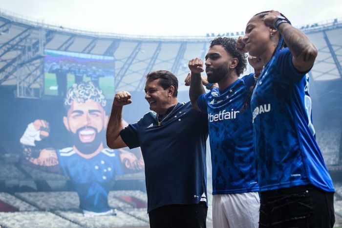 Byanca Brasil participou da apresentação de Gabigol no Mineirão