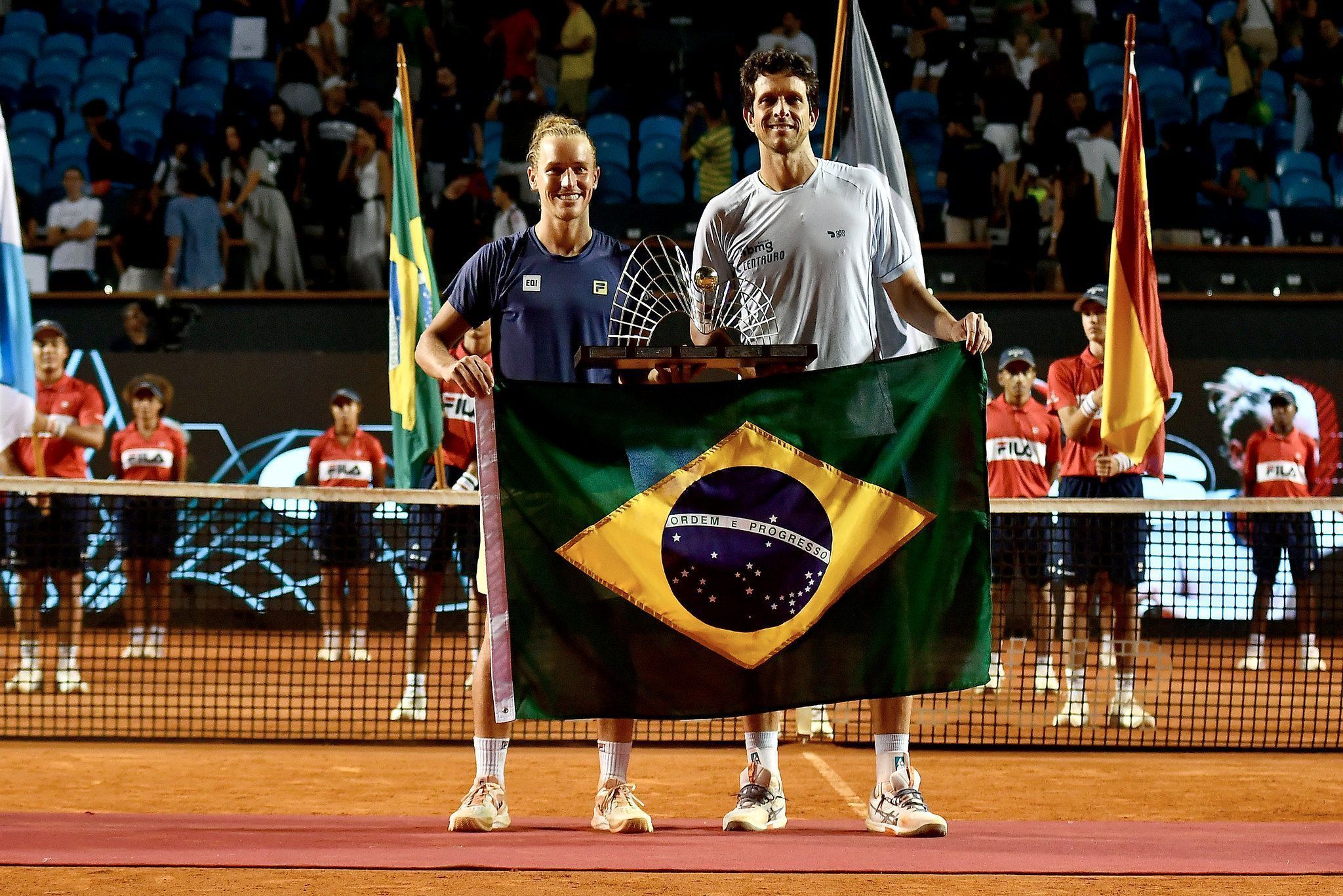 Marcelo Melo e Rafa Matos celebram primeiro título 100% brasileiro no Rio Open: 'Especial'