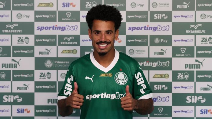 Evangelista foi apresentado no Verdão