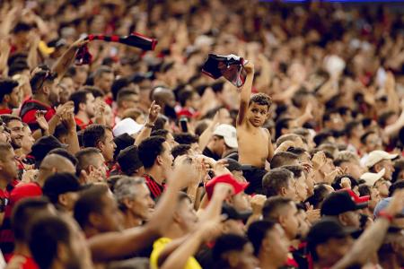 Torcida do Flamengo presente no Maracanã, no Rio de Janeiro