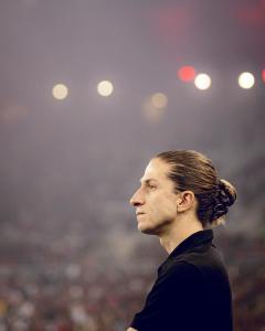 Filipe Luís durante partida do Flamengo no Maracanã