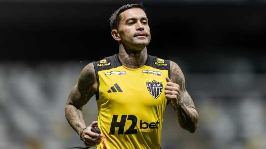 Dudu em treinamento na Arena MRV, em Belo Horizonte
