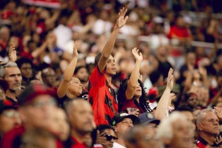 Torcida do Flamengo presente no Estádio do Maracanã