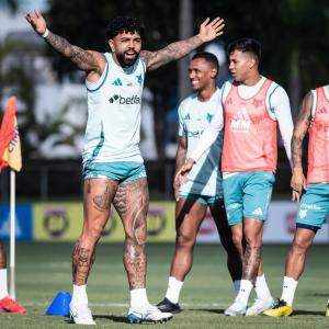 Gabigol em treino do Cruzeiro