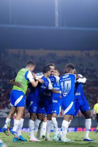 Jogadores do Cruzeiro em partida pela Copa do Brasil