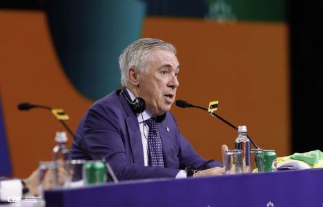 Carlo Ancelotti, técnico da Seleção Brasileira, em entrevista coletiva
