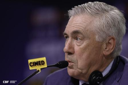 Carlo Ancelotti, técnico da Seleção Brasileira, em entrevista coletiva