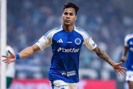 Kaio Jorge comemorando gol pelo Cruzeiro