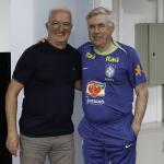 Seleção: Ancelotti e Dorival se encontram e conversam no CT do Corinthians