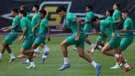 Palmeiras em treinamento neste sábado (14), nos Estados Unidos
