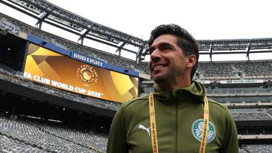Abel Ferreira no MetLife Stadium na véspera de Palmeiras x Porto, pelo Mundial de Clubes da Fifa
