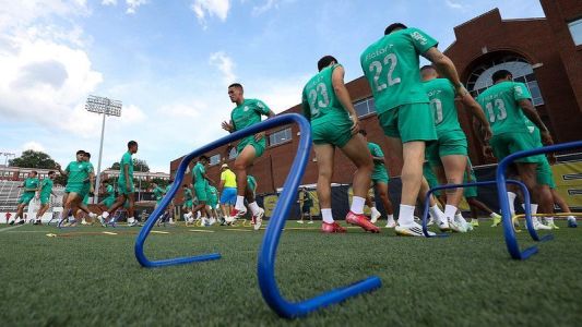 Jogadores do Palmeiras durante treinamento nos EUA
