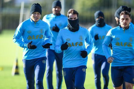 Treino do Grêmio nesta segunda-feira (23), após retorno de férias