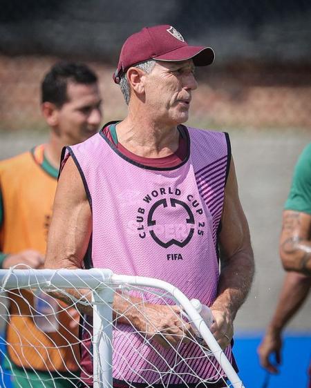 Renato Gaúcho no treino do Fluminense