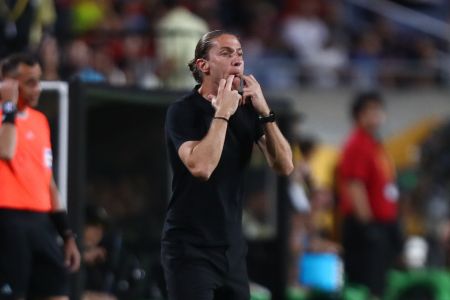 Filipe Luís durante a partida entre Flamengo e LAFC, em Orlando, no Mundial de Clubes