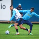 Braithwaite e Villasanti treinam no campo e devem viajar a BH para Cruzeiro x Grêmio