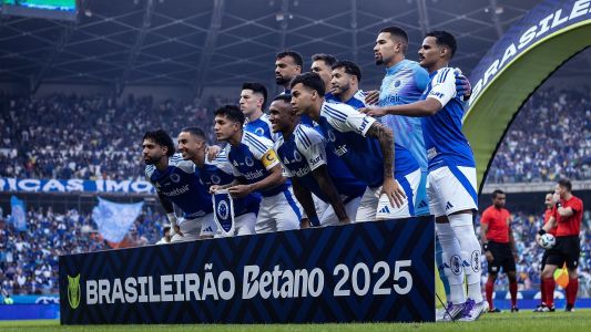 Jogadores do Cruzeiro em partida pela Série A