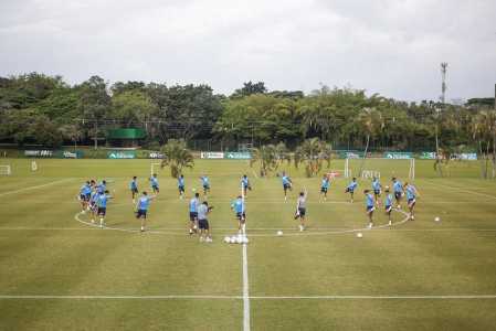 Bahia em treino no CT do Deportivo Cali antes de duelo com o América pela Sul-Americana 2025