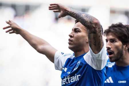 Kaio Jorge comemora gol do Cruzeiro no Brasileirão