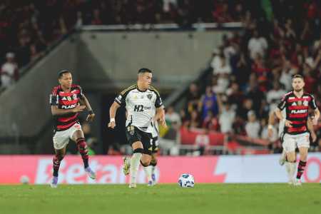 Cuello durante duelo entre Atlético e Flamengo, pelo Brasileiro