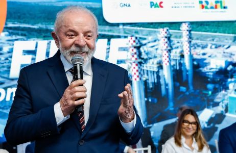 Presidente da República, Luiz Inácio Lula da Silva, durante a Cerimônia de Inauguração da Usina Termelétrica GNA II, no Porto do Açu. Centro de Visitantes do Porto do Açu – São João da Barra (RJ).