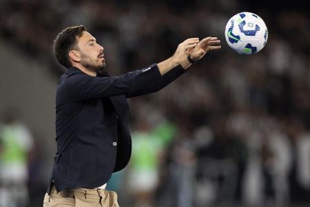 Davide Ancelotti, técnico do Botafogo, na partida contra o Cruzeiro