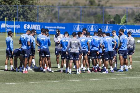 Jogadores do Bahia durante treino no CT Evaristo de Macedo, em Dias D'Ávila