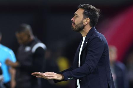 Davide Ancelotti no Nilton Santos, nesta terça (29), durante a partida entre Botafogo e Bragantino