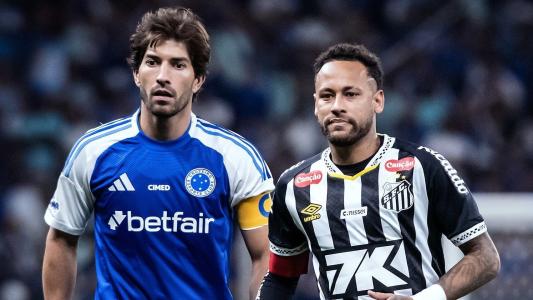 Lucas Silva (esq) ao lado de Neymar (dir) em jogo no Mineirão