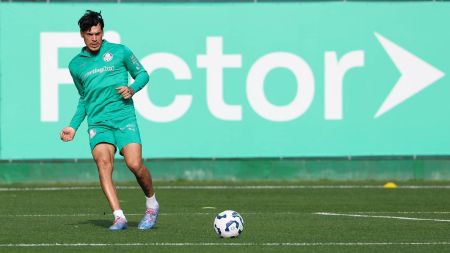 Gustavo Gómez, do Palmeiras, em treino