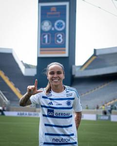 Leticia, do Cruzeiro, durante jogo do Brasileiro Feminino