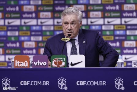 Carlo Ancelotti em entrevista coletiva com a Seleção Brasileira