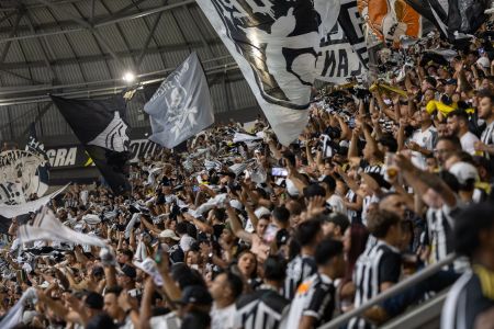 Torcida do Atlético durante clássico com Cruzeiro na Arena MRV, em agosto, pela Copa do Brasil