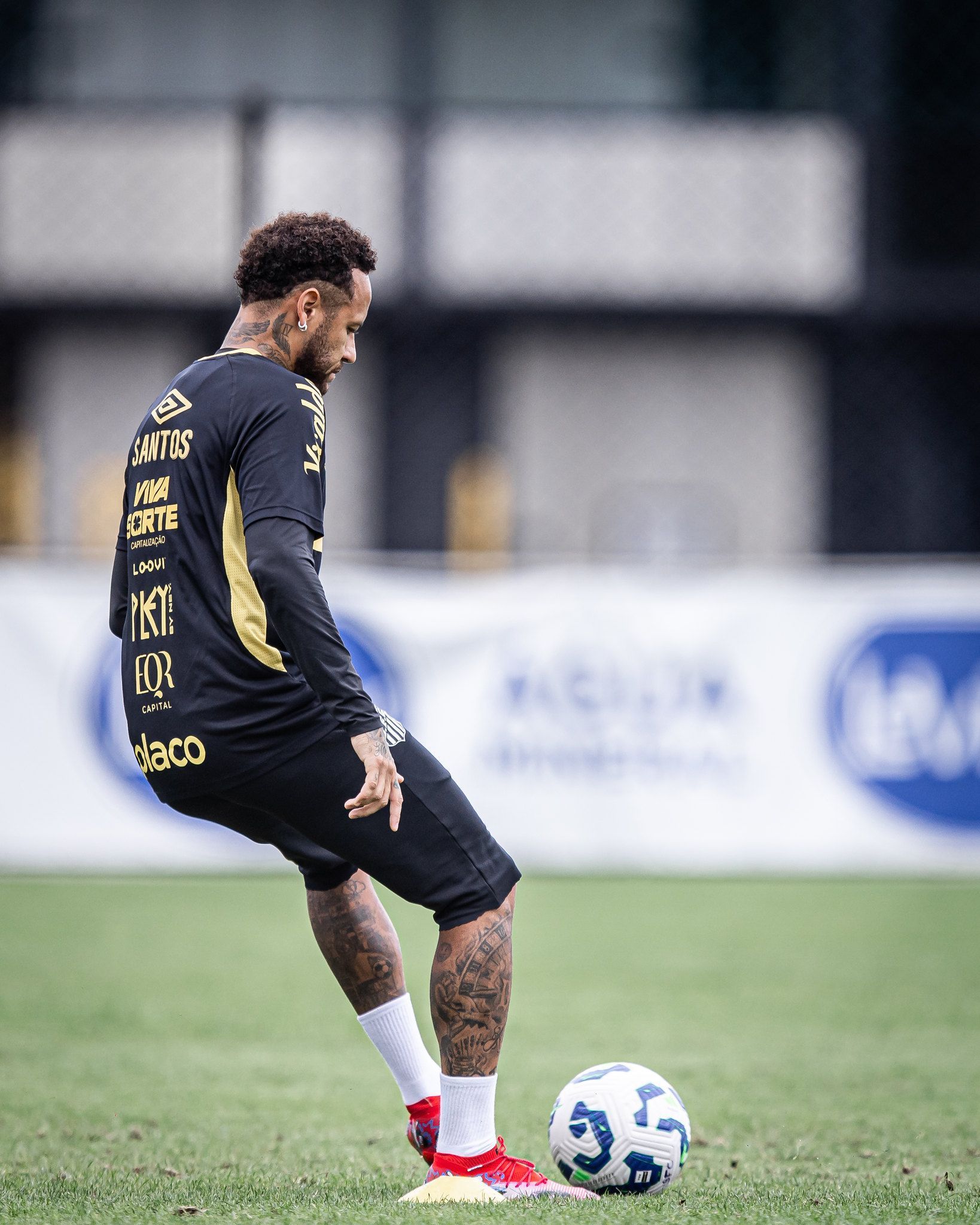 Neymar treina normalmente e deve atuar em Santos x Fluminense