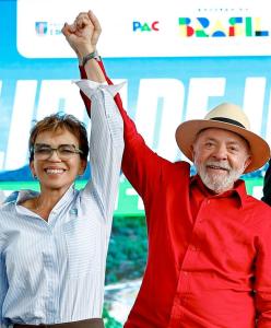 Prefeita de Contagem, Marília Campos (PT), e presidente Luiz Inácio Lula da Silva (PT)