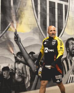 Jorge Sampaoli, técnico do Atlético, na Arena MRV